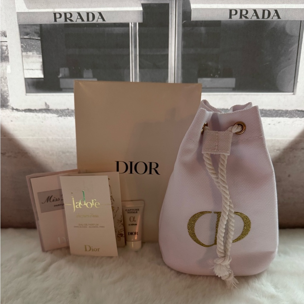 Dior Drawstring Pouch Bundle